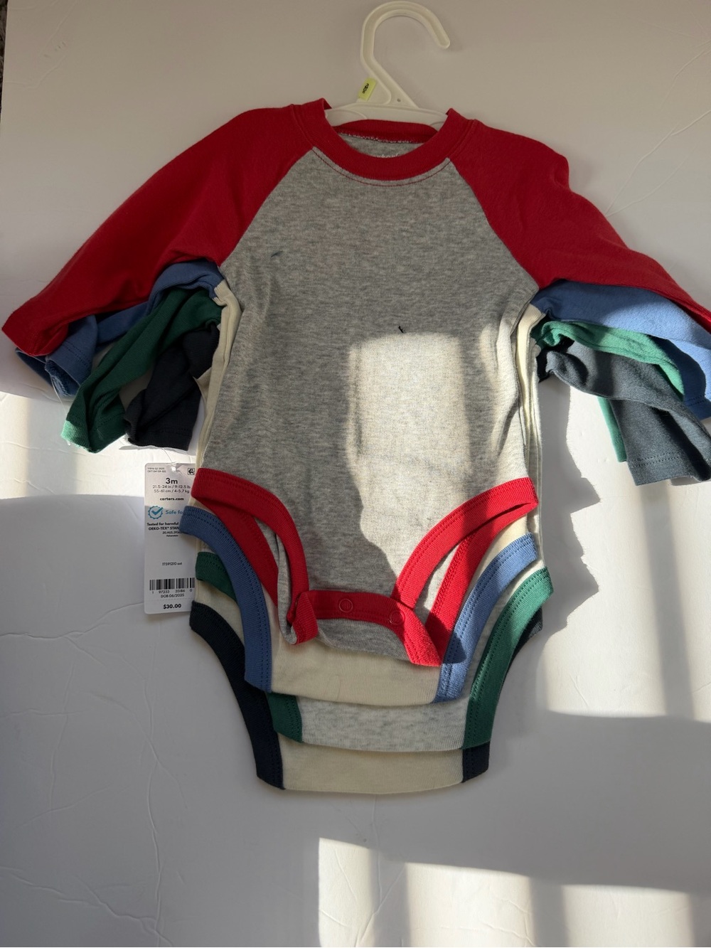 Carter’s Long Sleeve Bodysuit Bundle (3M) – 4 Pack